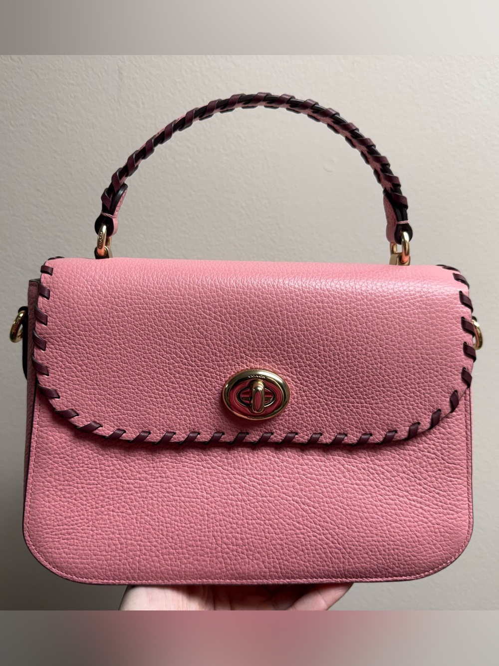 Coach Marlie Top Handle Satchel with Whipstitch